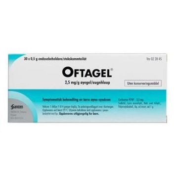 Oftagel 2,5 mg/g øyegel 30x0,5g