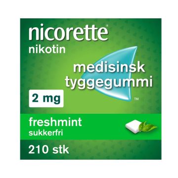 Nicorette 2mg tyggegummi freshmint 210stk