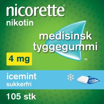 Nicorette 4mg tyggegummi icemint 105stk