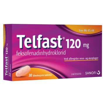Telfast 120mg tabletter 30stk