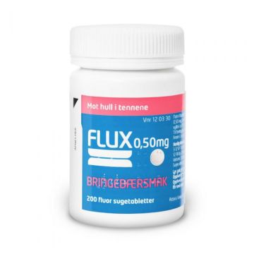 Flux sugetabletter bringebær 0,50 mg 200 stk