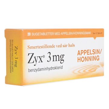 Zyx sugetab 3mg appels/honning 20stk