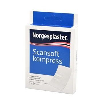 NorgesplasterScansoft kompress 5x7,5cm, 5stk