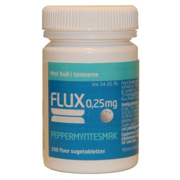 Flux sugetabletter peppermynte 0,25 mg 200 stk