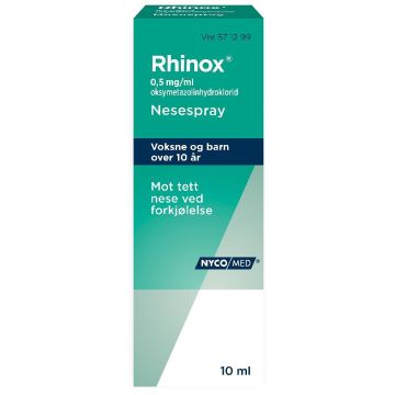NycoMed
Rhinox Nesespray 0,5mg/ml 10ml