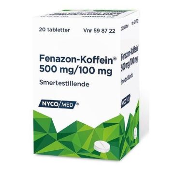 Orifarm Healthcare
Fenazon-Koffein tabletter 20 stk