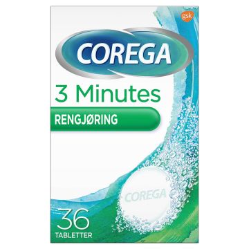 CoregaRensetabletter for tannprotese 36stk