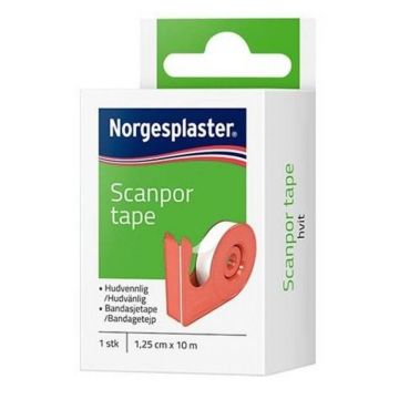 
Norgesplaster
Scanpor tape med dispenser 1,25cmx10m hvit 