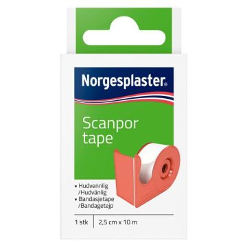 
Norgesplaster
Scanpor tape med dispenser 2,5cmx10m hvit 
