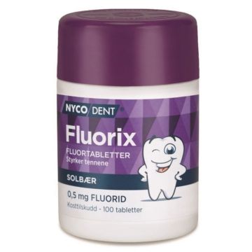 Nycodent fluorix solbær 0,5mg  100stk