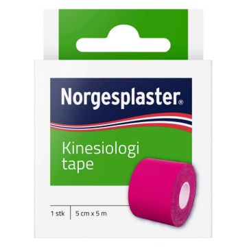 Norgesplaster Kinesiologitape rosa 5 cm x 5 m