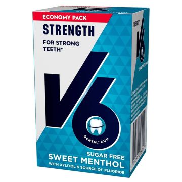 V6 Strength tyggegummi sweet menthol 50stk