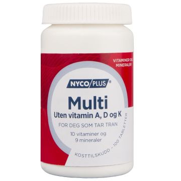 Nycoplus Multi uten A-, D- og K-vitamin 100stk