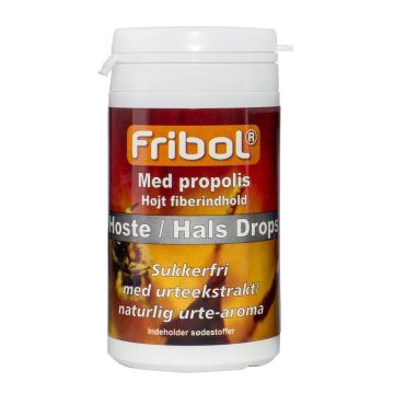 Fribol Sukkerfrie Hoste/Hals Drops Propolis 60g