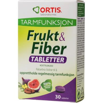 OrtisFrukt & Fiber tabletter 30stk