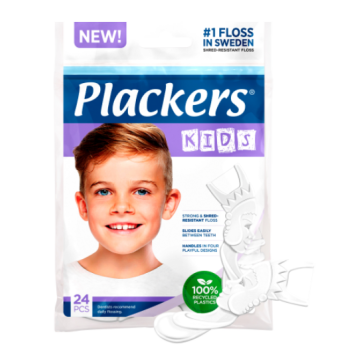 Plackers  Kids tanntrådbøyler med tannstikke 24stk