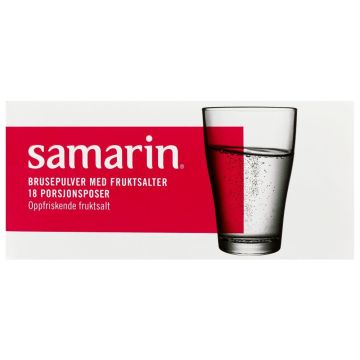 Samarin brusepulver med fruktsalter doseposer 18stk