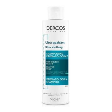 Vichy Dercos Technique Ultra Soothing Sjampo til normalt/fett hår 200ml