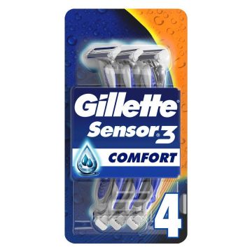 GilletteSensor3 Comfort Men's Disposable Razors 4Stk
