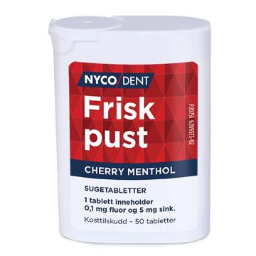 Nycodent Frisk Pust Cherry Menthol 0,1mg 50 stk