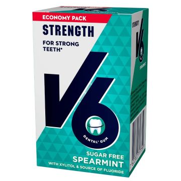 V6 Strength tyggegummi spearmint 50stk