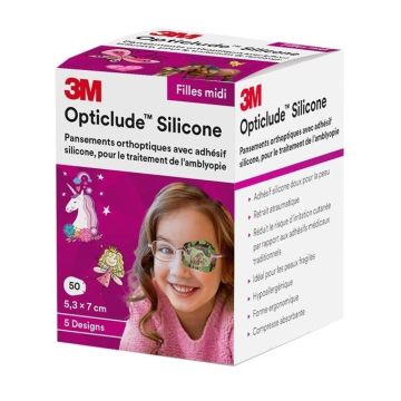 Opticlude Silicone øyelapper Jente 50stk