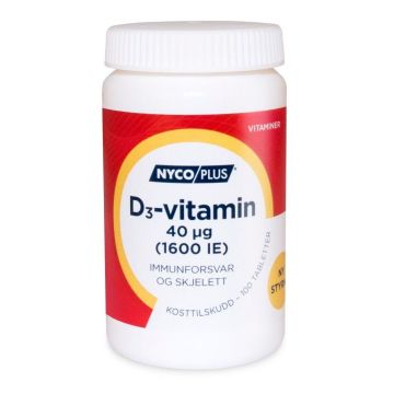 Nycoplus D3-vitamin 40mcg tabletter 100stk