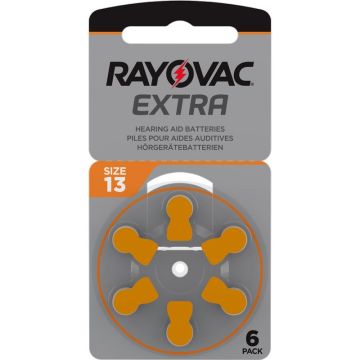 Rayovac Extra Advanced Høreapparat Batteri, 6stk